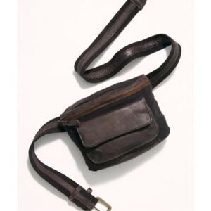 Free People Charlie Acid Wash Sling Bag Black